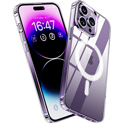 Anngelas Magnetic Case For Iphone 14 Pro Max Case Protective-Compatible With Magsafe For Iphone Pro Max 14 Case For Women Men,6.7 Inch, Crystal Clear