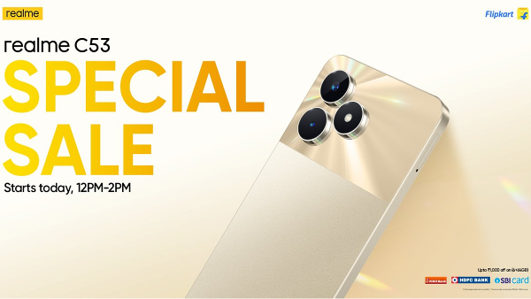 Realme C53 sale in India kicks off at 12 noon today via Flipkart