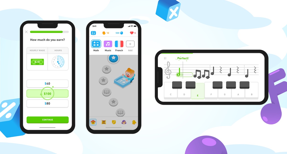 Duolingo is taking its learning app into math and music.