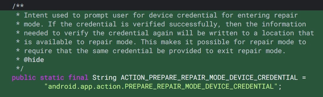 A description of Repair Mode in the AOSP source code