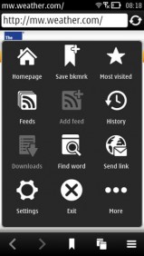 The Symbian Belle browser